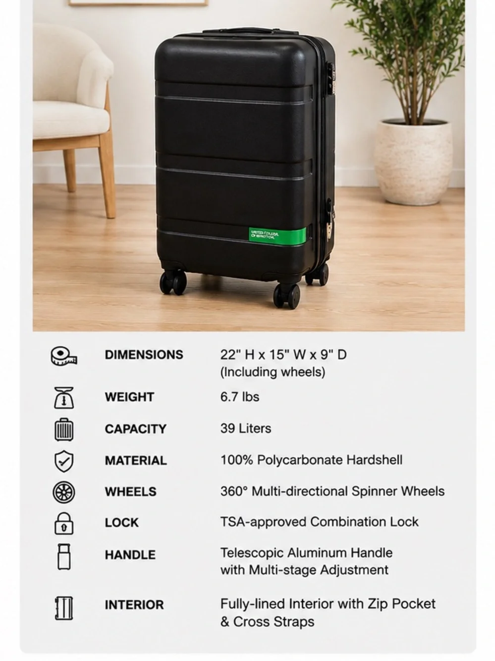 New United Colors of Benetton Luggage Set